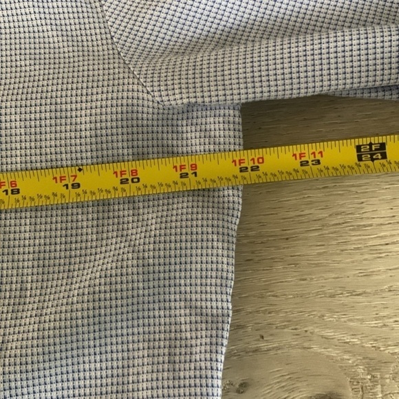 Hugo boss blue white printed button down shirt classic size 16.5 slim fit - Picture 9 of 9